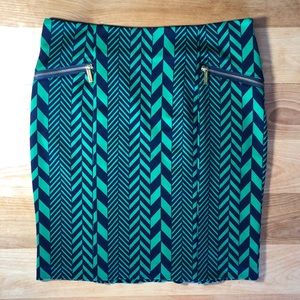 Michael Kors navy/green skirt